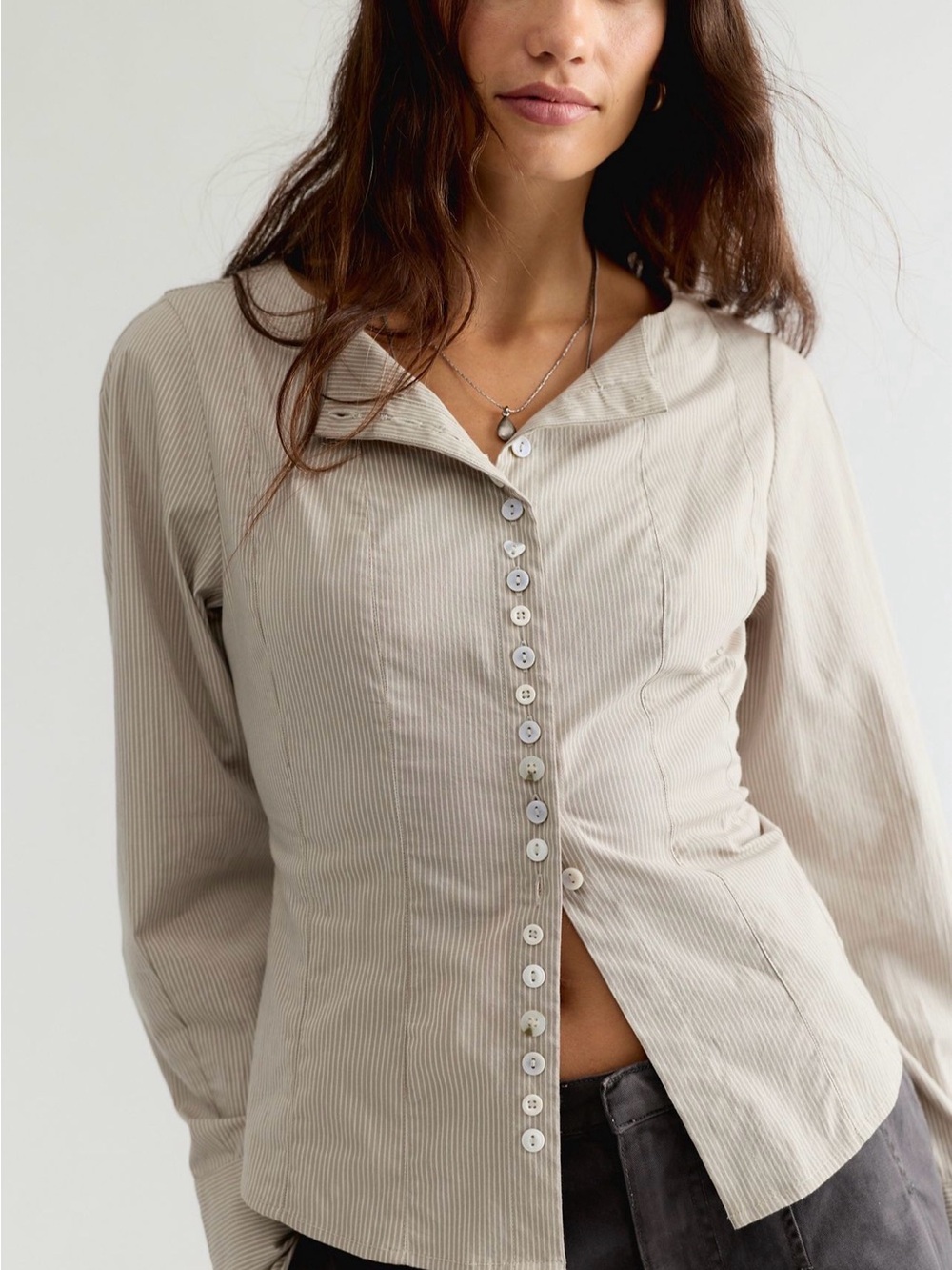 Free People Madison Button Down Top
